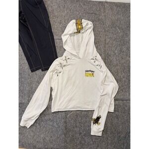 PINK Iowa Hawkeyes Crop Hoodie Victoria Sectet